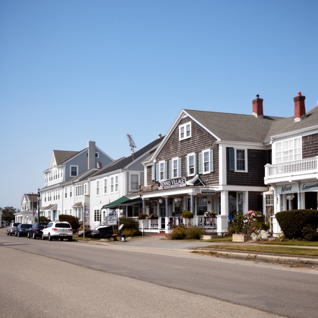 AI-generated illustration of Dennis Village
