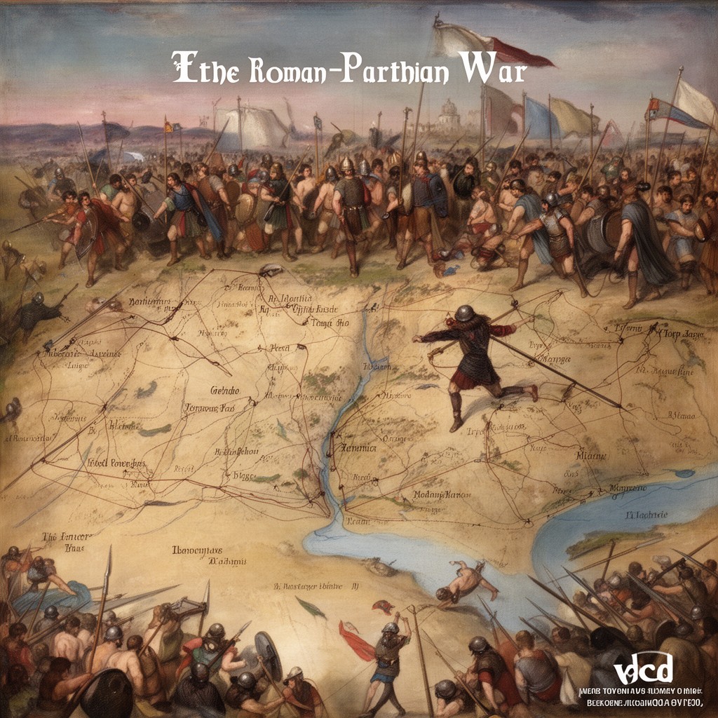 AI-generated illustration of Roman–Parthian War of 161–166