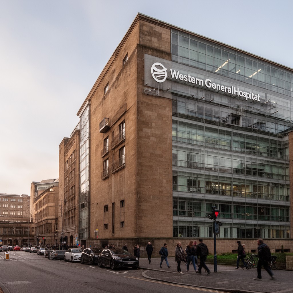 AI-generated illustration of Western General Hospital