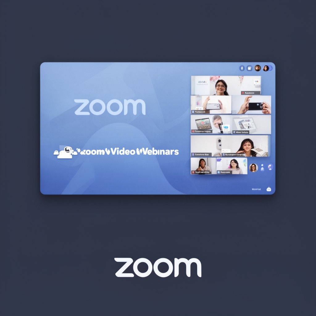 AI-generated illustration of Zoom Video Webinars