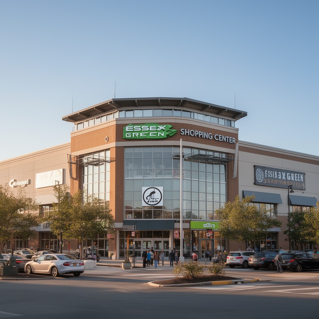 AI-generated illustration of Essex Green Shopping Center