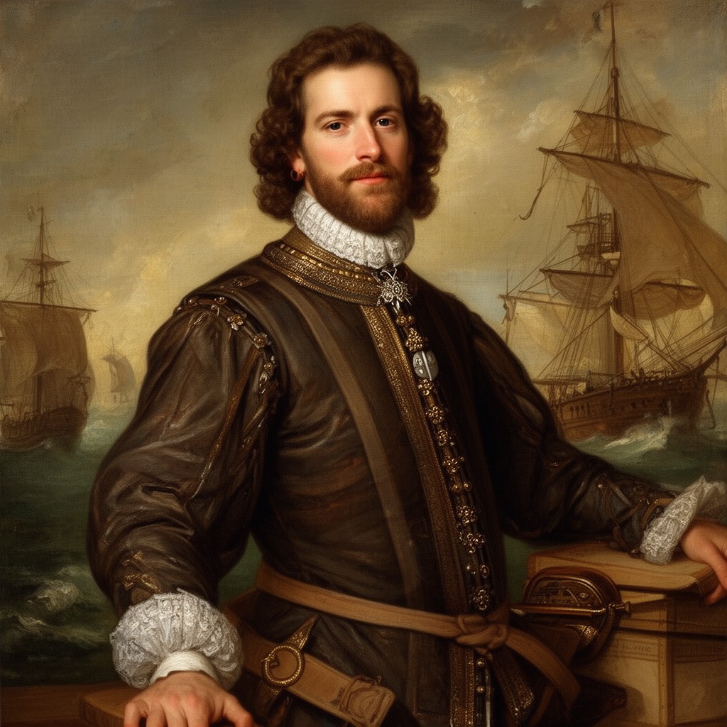 AI-generated illustration of Francis Drake
