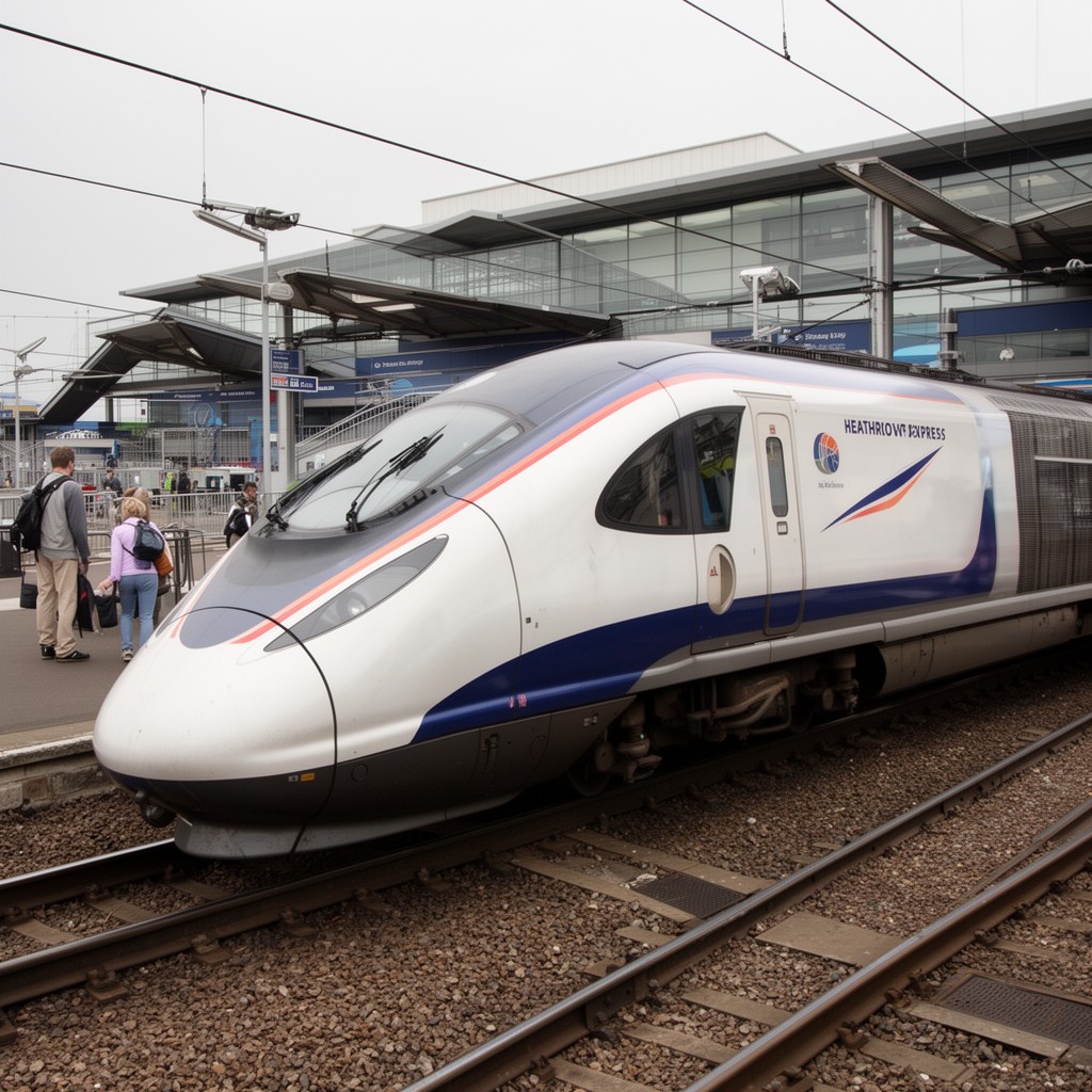 AI-generated illustration of Heathrow Express