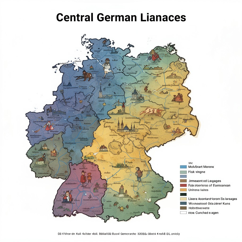 AI-generated illustration of Central German languages