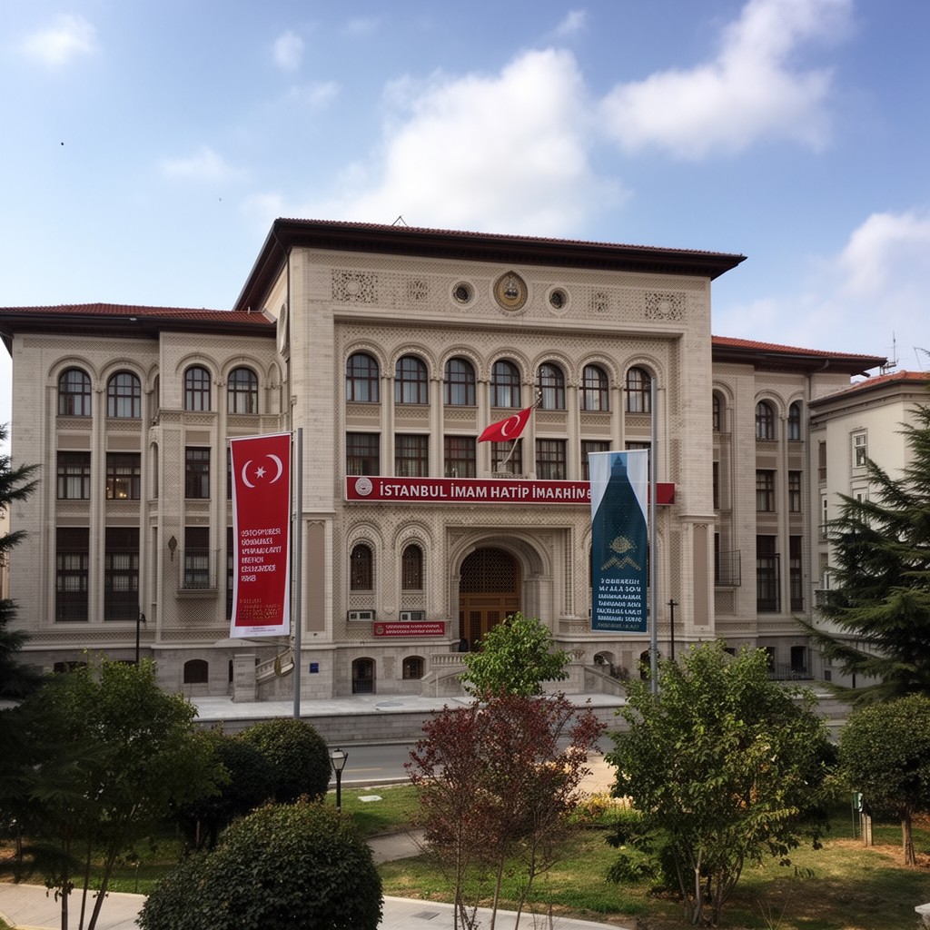 AI-generated illustration of İstanbul İmam Hatip High School