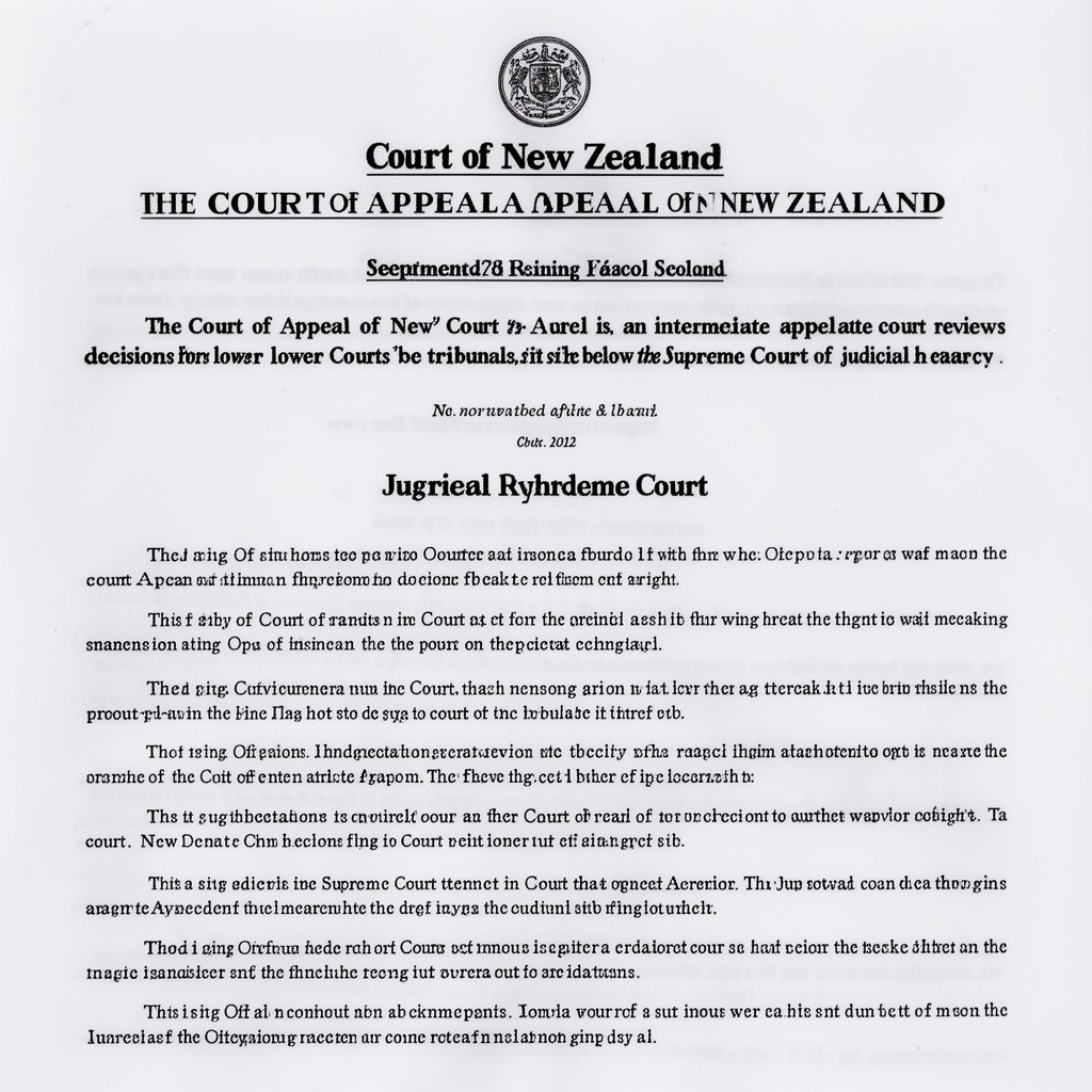 AI-generated illustration of Court of Appeal of New Zealand