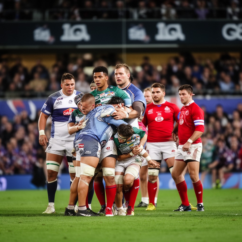 AI-generated illustration of British Isles rugby union team