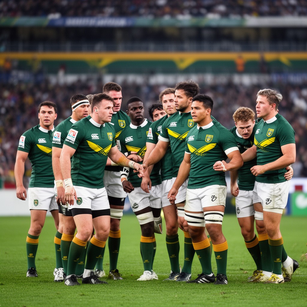 AI-generated illustration of South Africa national rugby union team