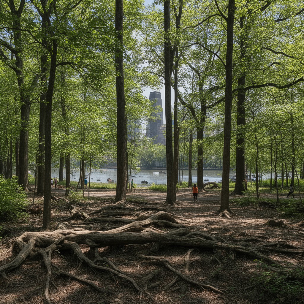 AI-generated illustration of Inwood Hill Park