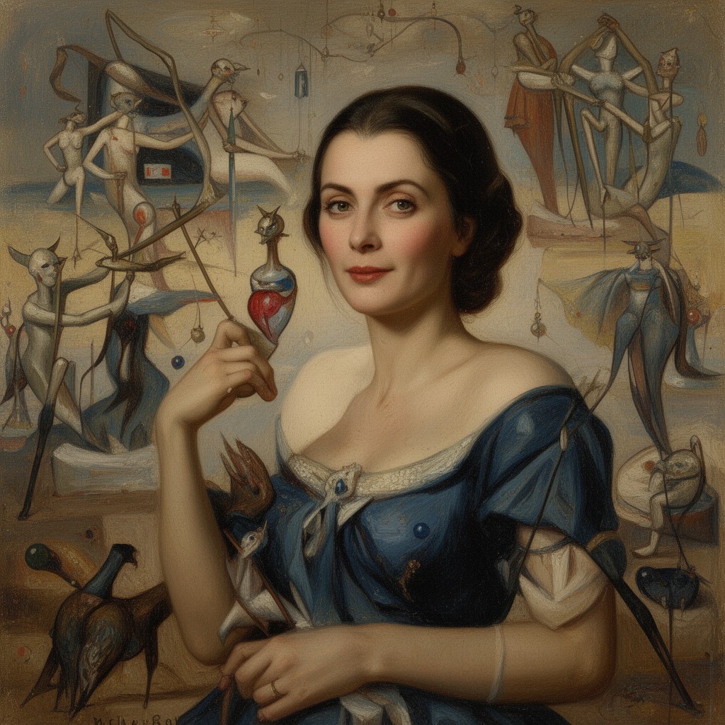 AI-generated illustration of Gala Dalí