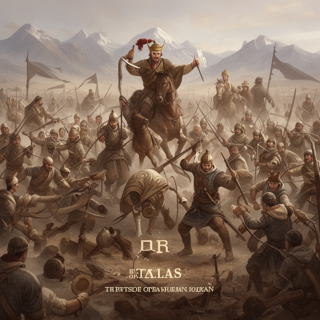 AI-generated illustration of Battle of Talas