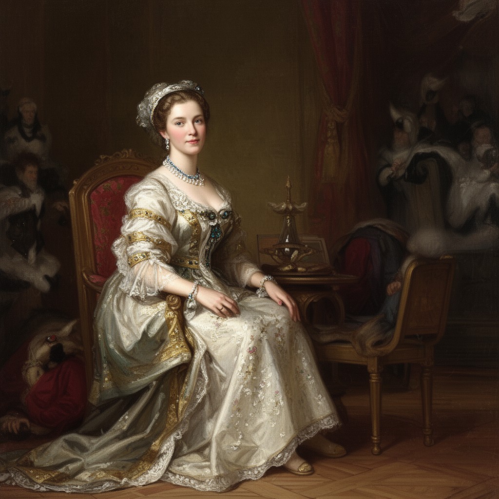 AI-generated illustration of Empress Maria Alexandrovna of Russia