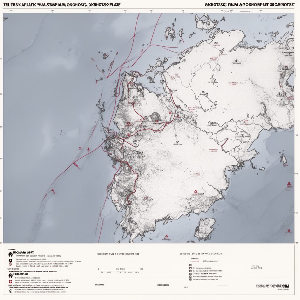 AI-generated illustration of Okhotsk Plate