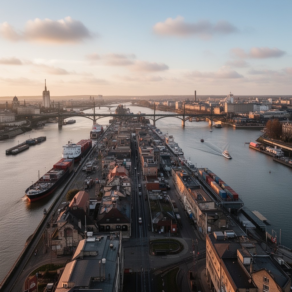 AI-generated illustration of Port of Rouen