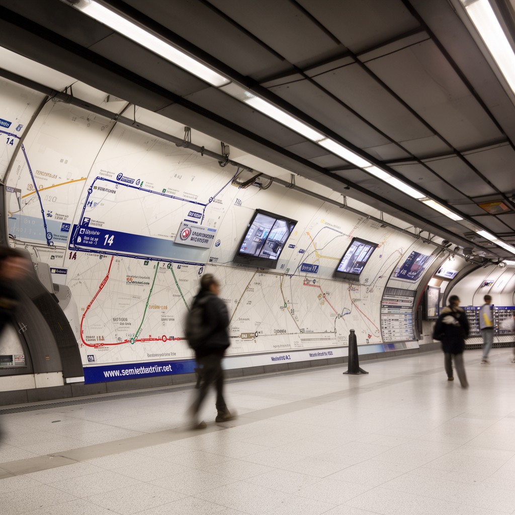 AI-generated illustration of Paris Métro Line 14