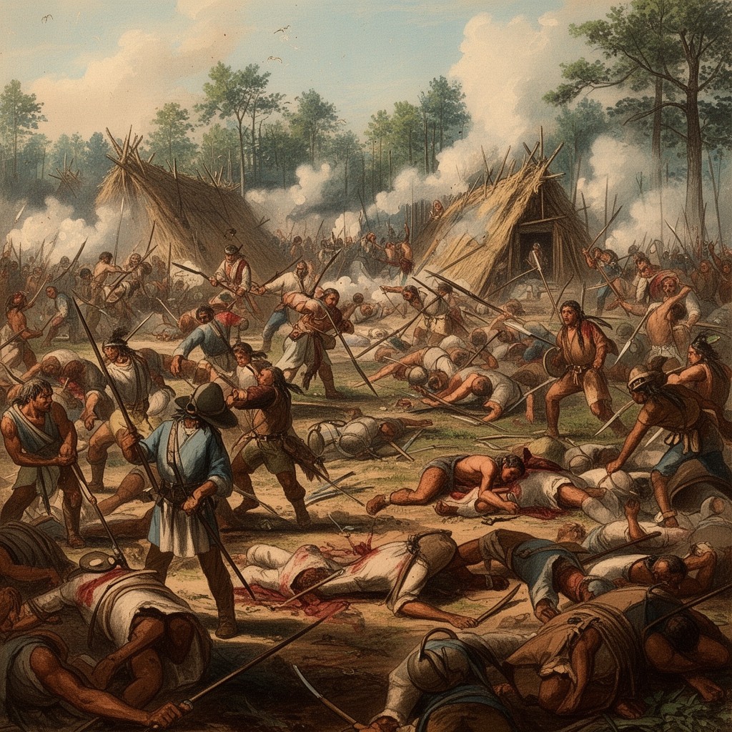 AI-generated illustration of Great Swamp Fight