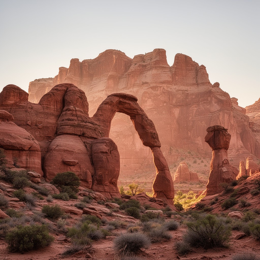 AI-generated illustration of Arches National Park