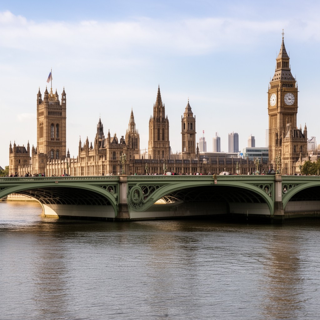 AI-generated illustration of Westminster Bridge