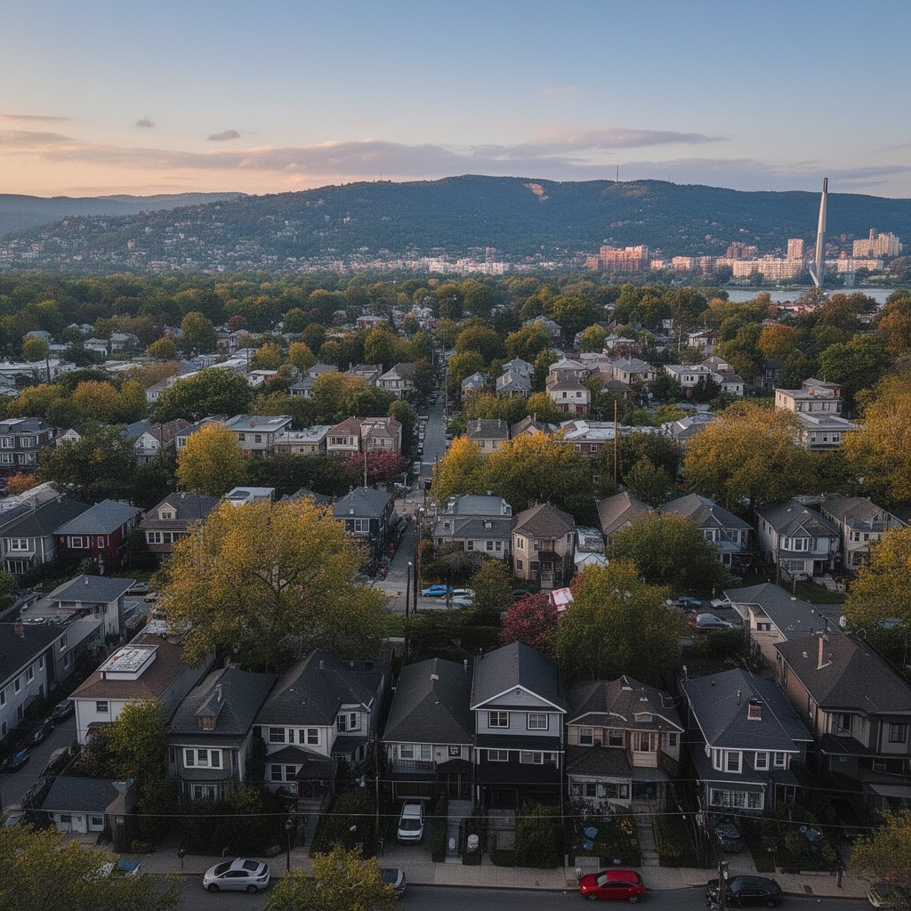 AI-generated illustration of Teaneck, New Jersey