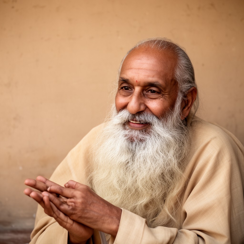 AI-generated illustration of Vinoba Bhave