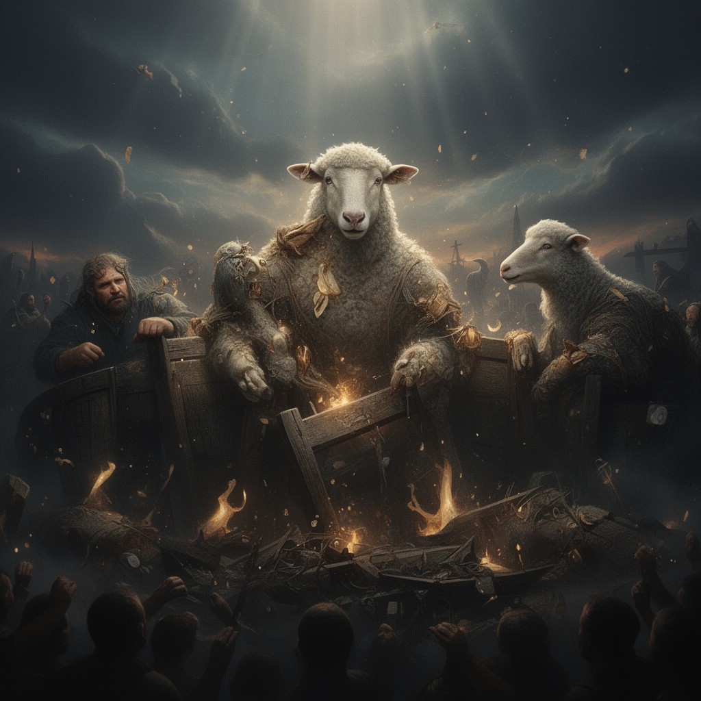 AI-generated illustration of Lamb of God