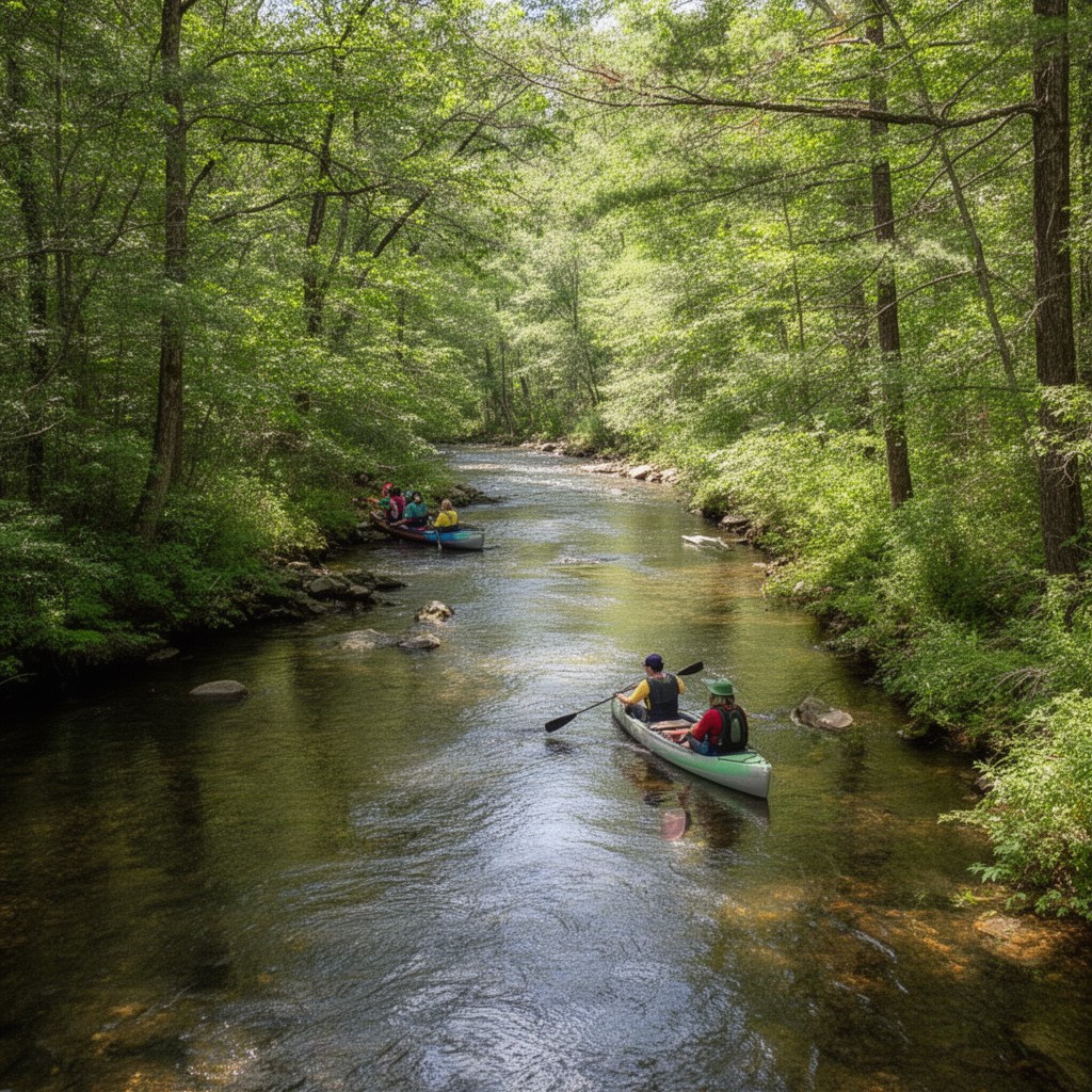 AI-generated illustration of Squannacook River