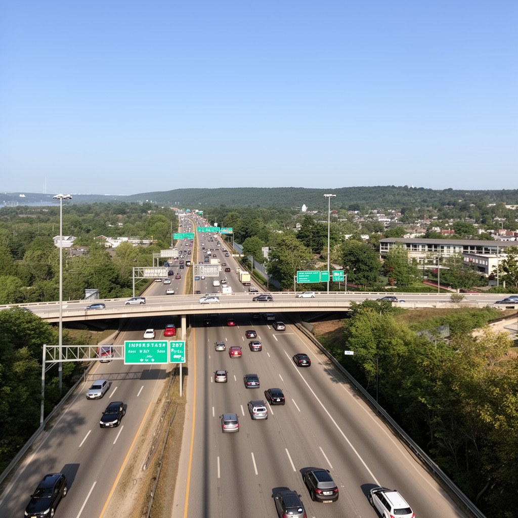 AI-generated illustration of Interstate 287