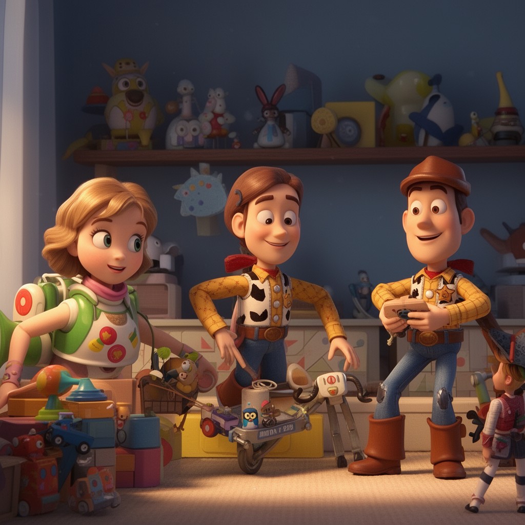 AI-generated illustration of Toy Story