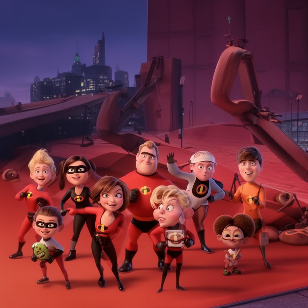 AI-generated illustration of The Incredibles