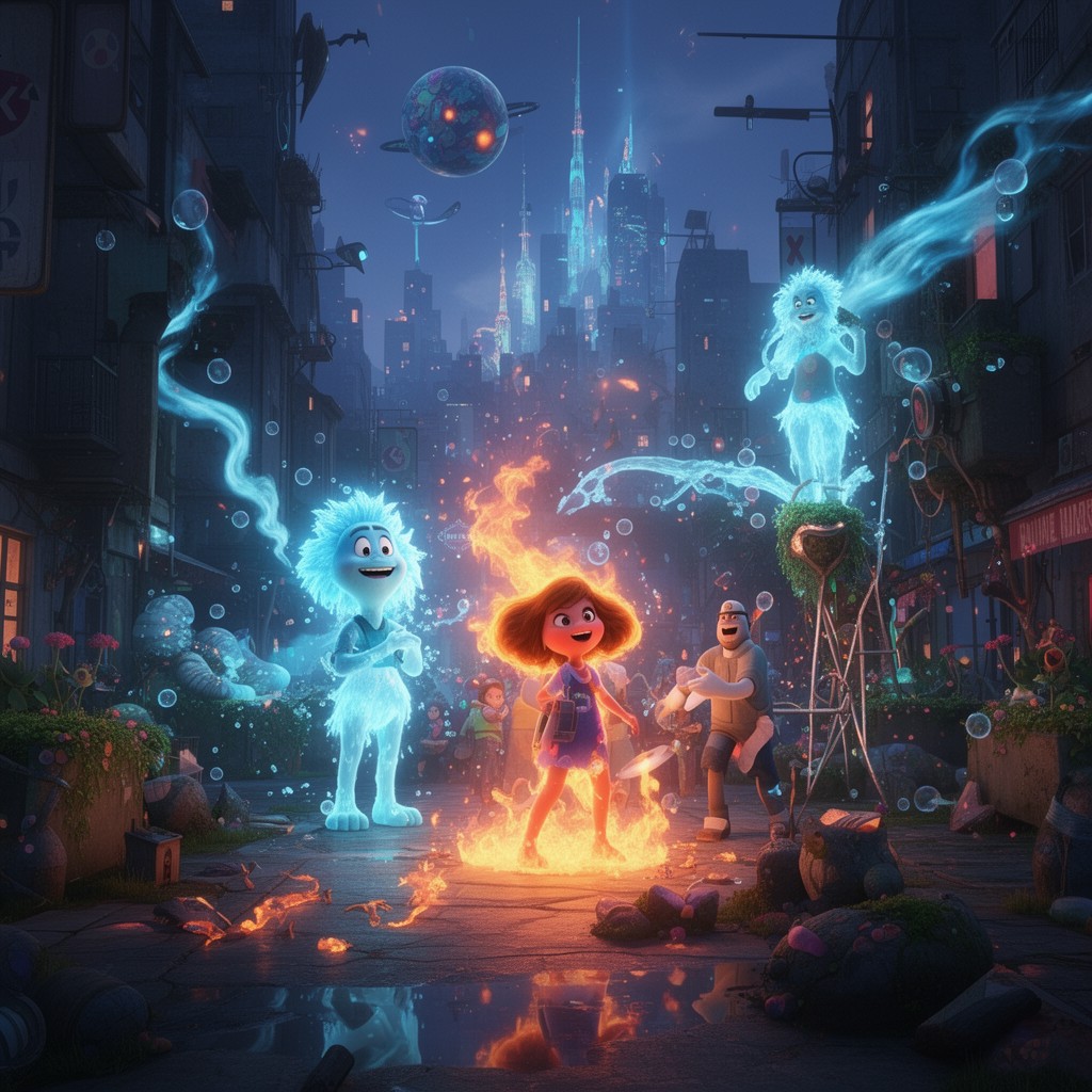 AI-generated illustration of Elemental