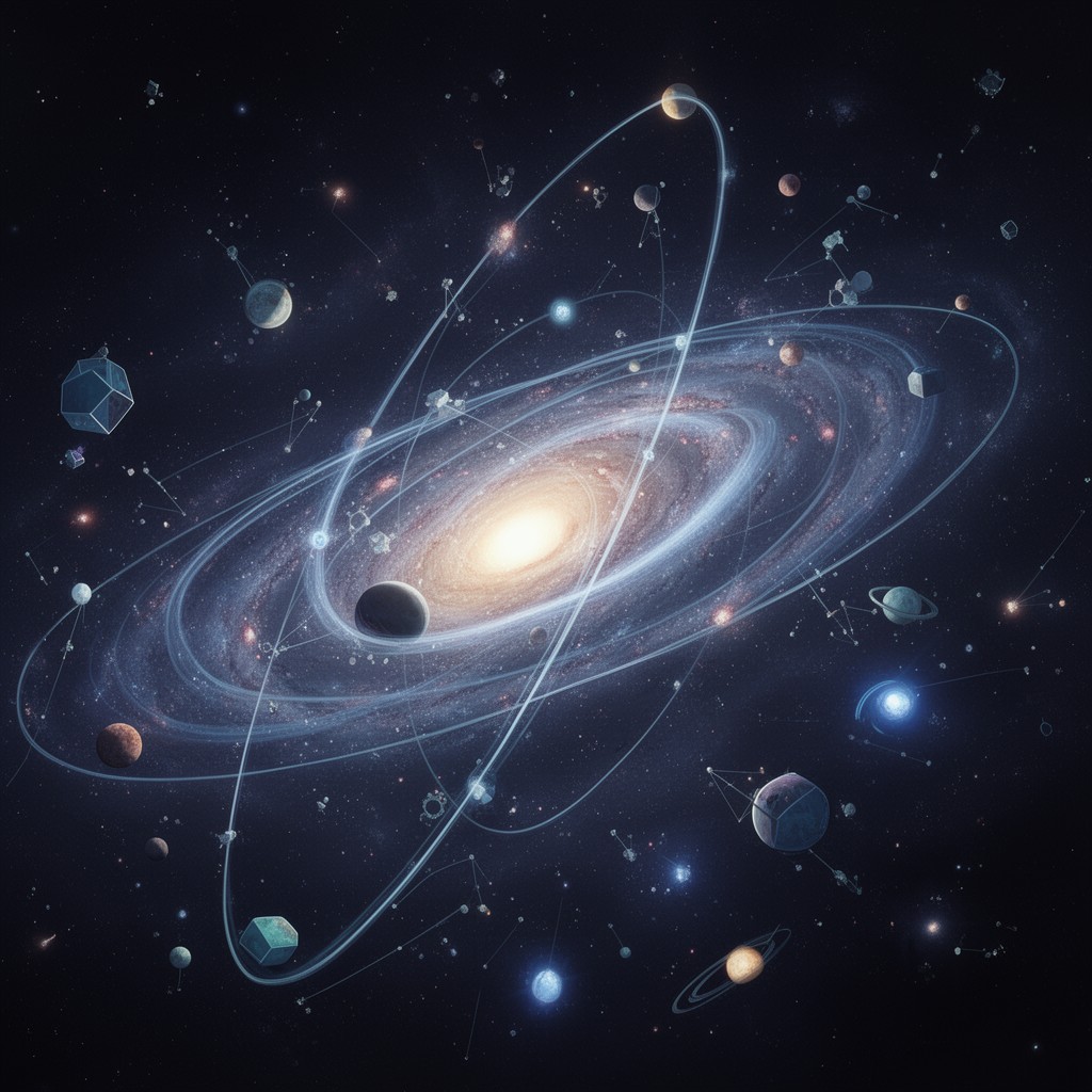 AI-generated illustration of general relativity