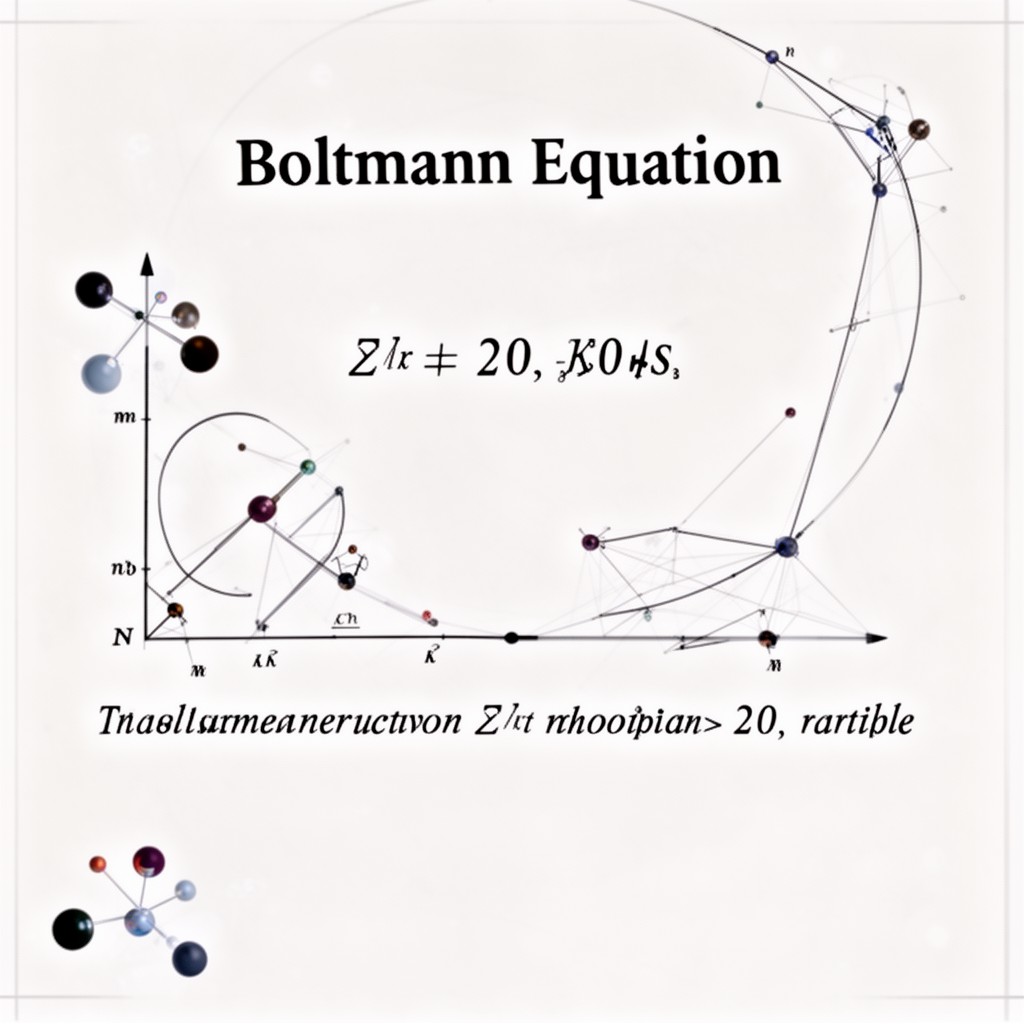 AI-generated illustration of Boltzmann equation