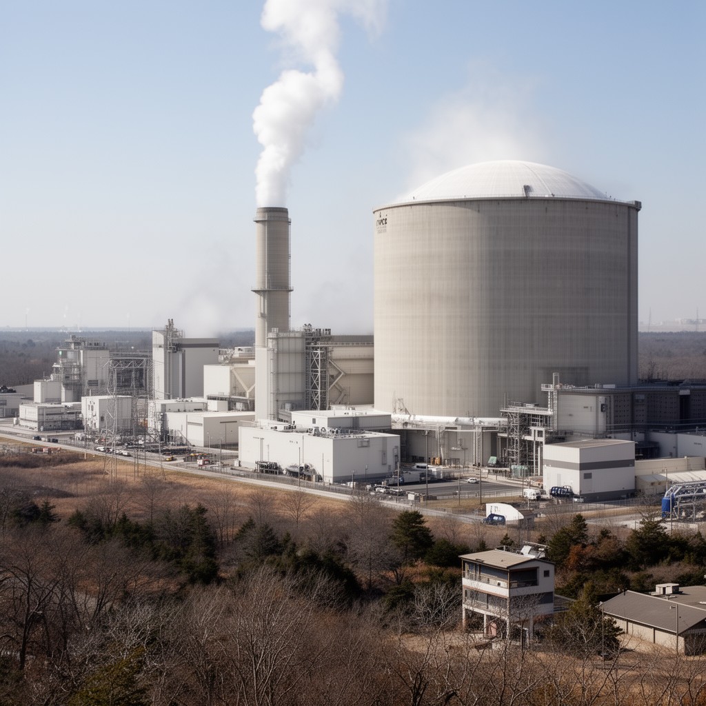 AI-generated illustration of Hope Creek Nuclear Generating Station