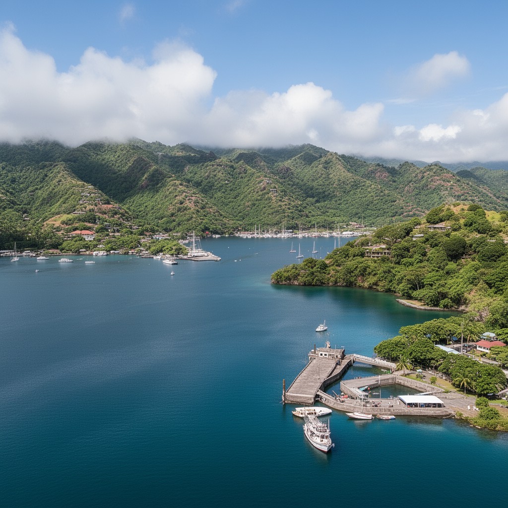 AI-generated illustration of Pago Pago Harbor