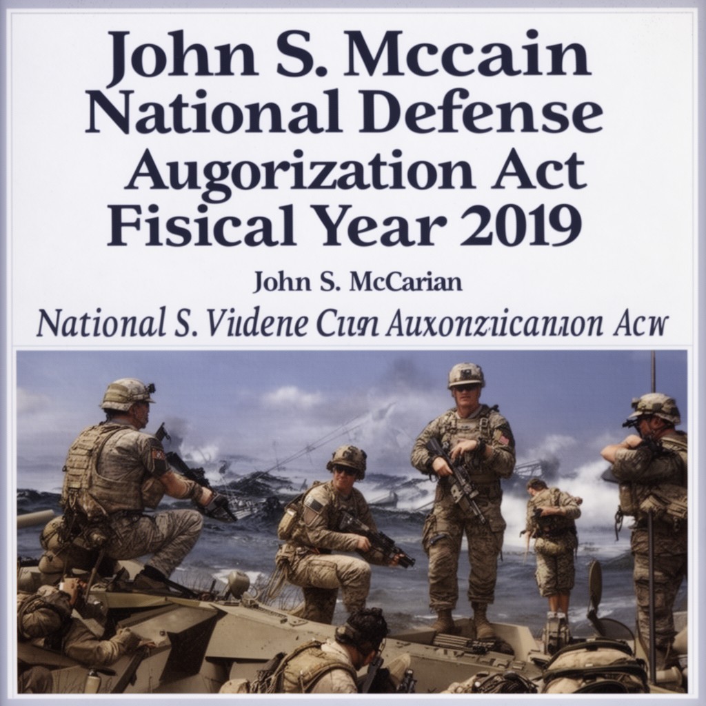 AI-generated illustration of John S. McCain National Defense Authorization Act for Fiscal Year 2019
