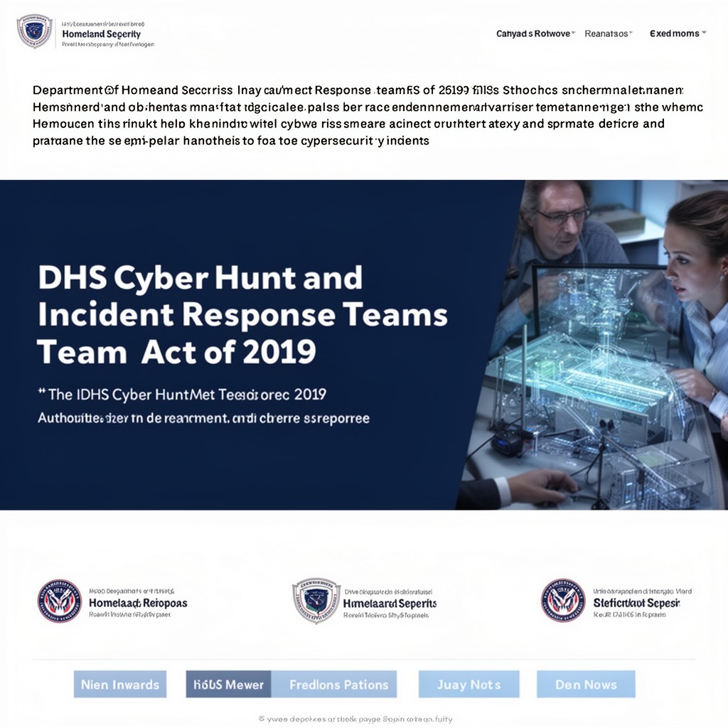 AI-generated illustration of DHS Cyber Hunt and Incident Response Teams Act of 2019
