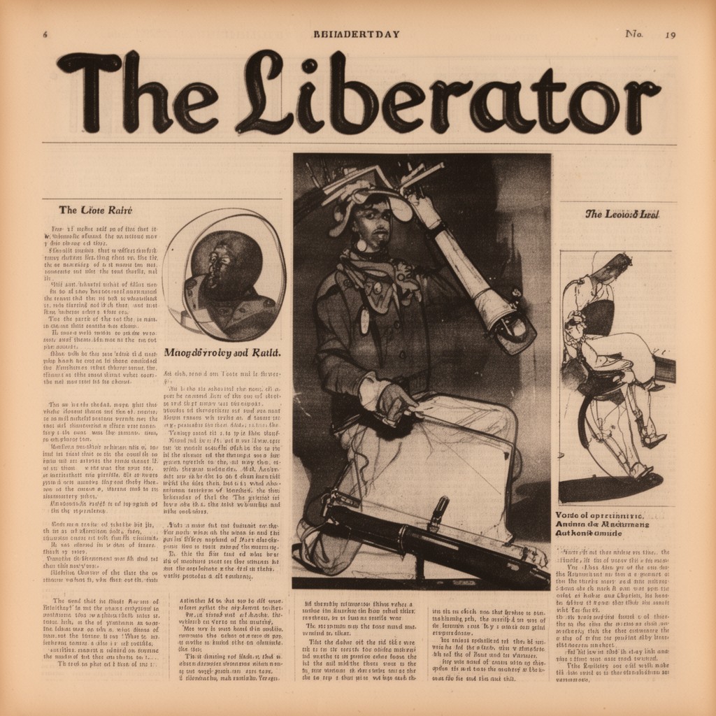 AI-generated illustration of The Liberator (magazine)