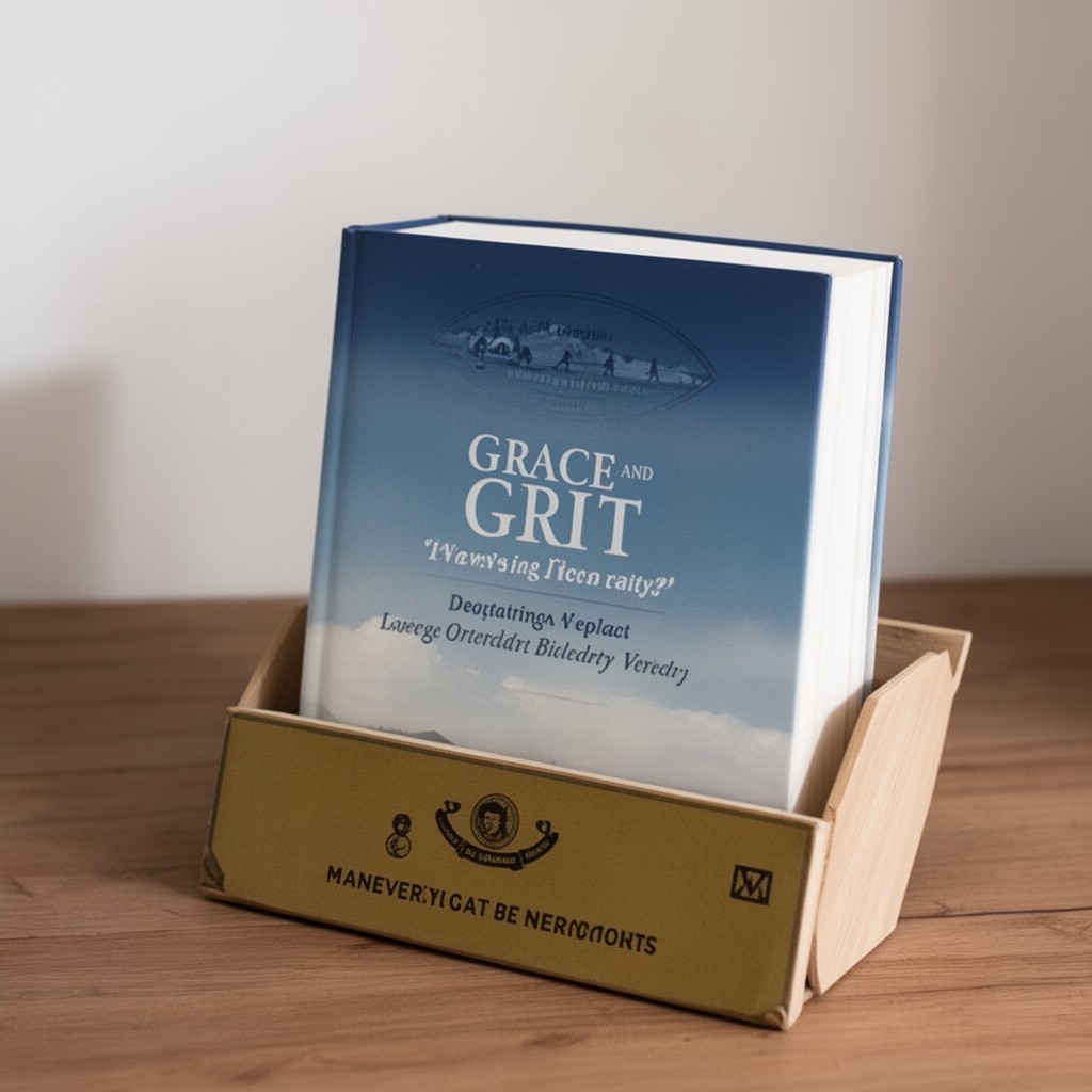 AI-generated illustration of biographical book "Grace and Grit"