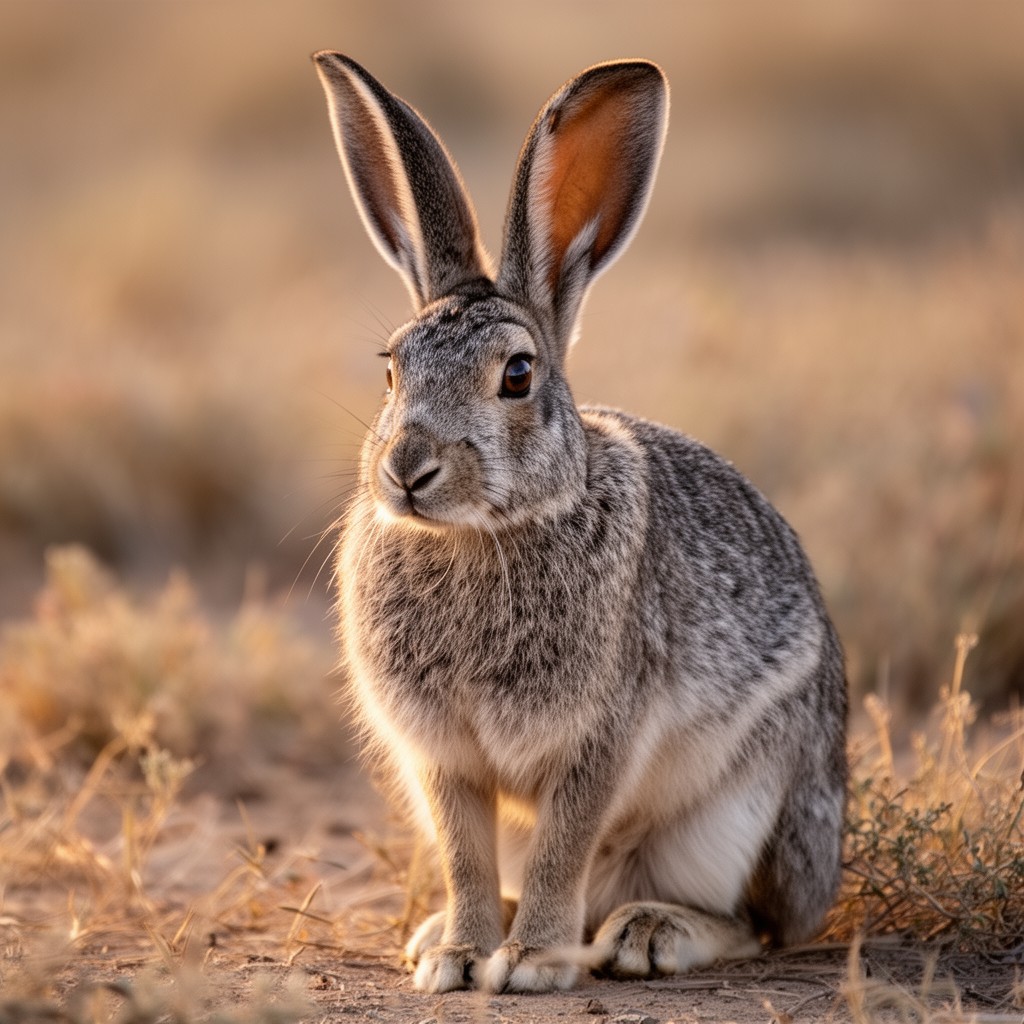 AI-generated illustration of black-tailed jackrabbit