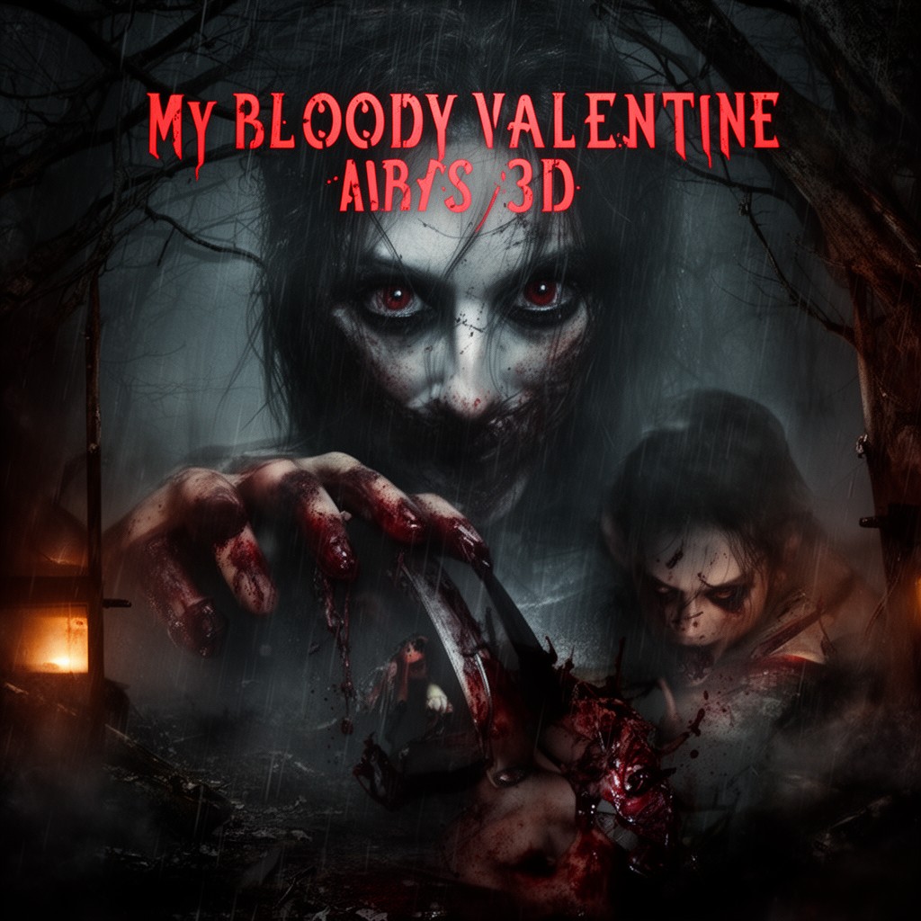 AI-generated illustration of My Bloody Valentine 3D
