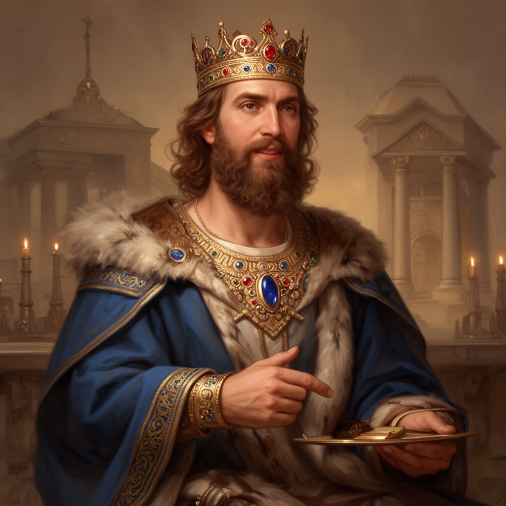 AI-generated illustration of King Solomon