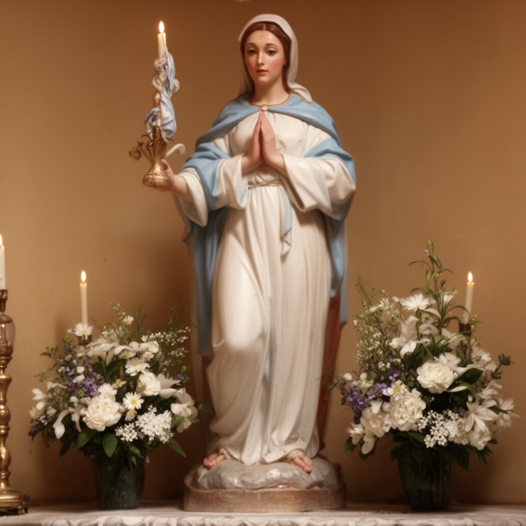 AI-generated illustration of Saint Mary