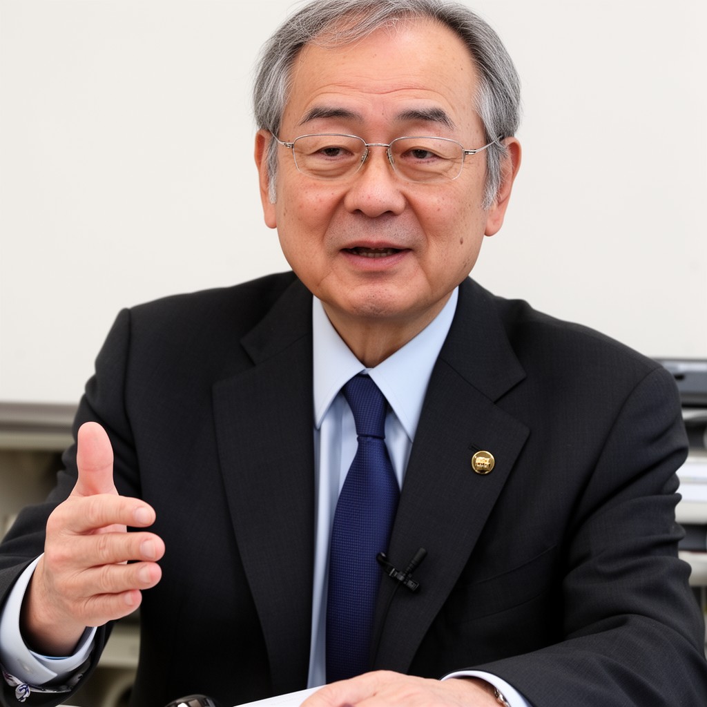 AI-generated illustration of Isamu Akasaki