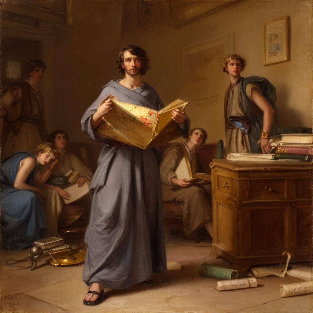 AI-generated illustration of Cyrenaic school of philosophy