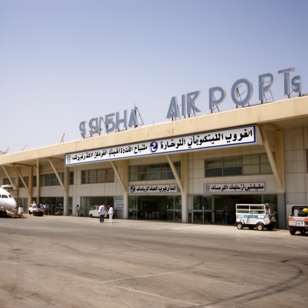 AI-generated illustration of Sabha Airport