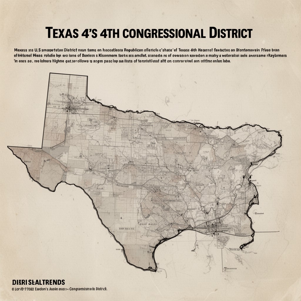 AI-generated illustration of Texas's 4th congressional district