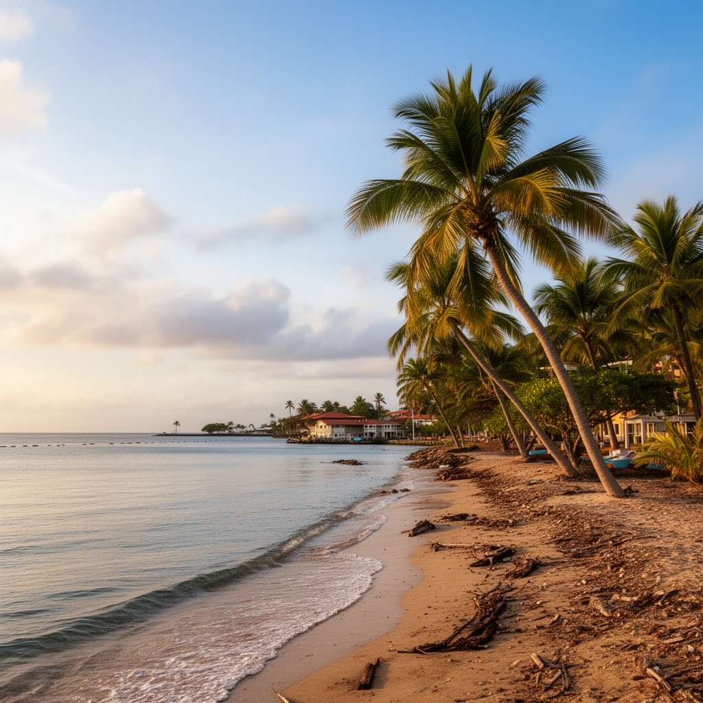 AI-generated illustration of Esperanza beach