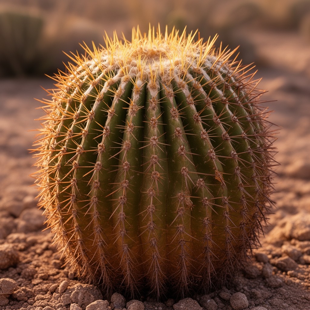 AI-generated illustration of Echinocactus