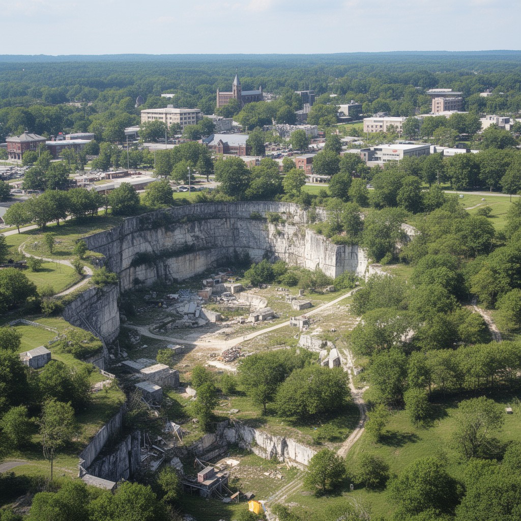 AI-generated illustration of Monroe County, Indiana