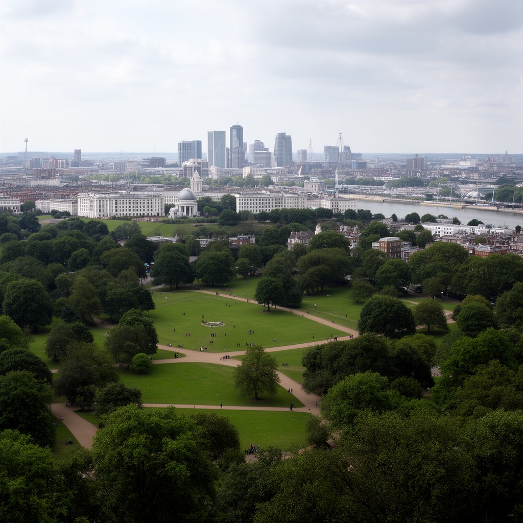 AI-generated illustration of Greenwich Park